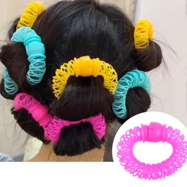 8pcs Heatless Hair Curler Magic Spiral Curls No Heat Hair Roller Donuts Curlers Wave Formers DIY Hair Styling Tools for Woman