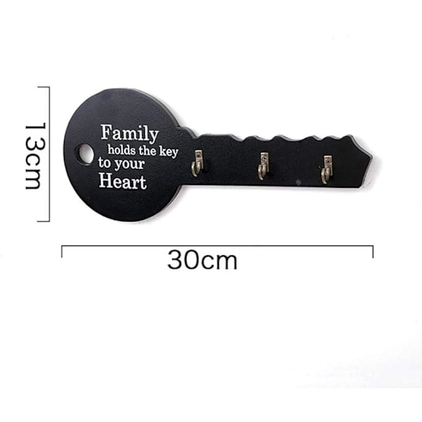 Wood Wall Mount Hook Key Shape Key Holder Hanger Keychain Hanging Rack Entrance Organizer Home Decorative Hooks Accessories