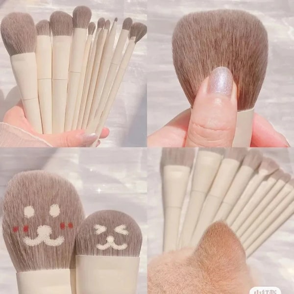 New 10PCS Makeup Brush Set Makeup Concealer Brush Blush Loose Powder Brush Eye Shadow Highlighter Foundation Brush Beauty Tools