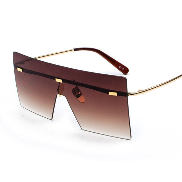 Gradient Oversized Sunglasses Rimless Fashion Retro Decoration Glasses I663