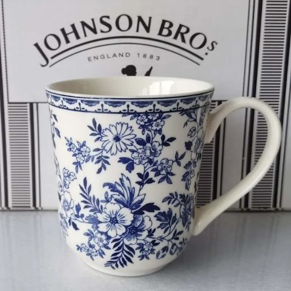 Ceramic Coffee Cup European Style Water Cups Retro Pattern Mug Underglaze Color Cups Beautiful Afternoon Tea Large Capacity Mugs