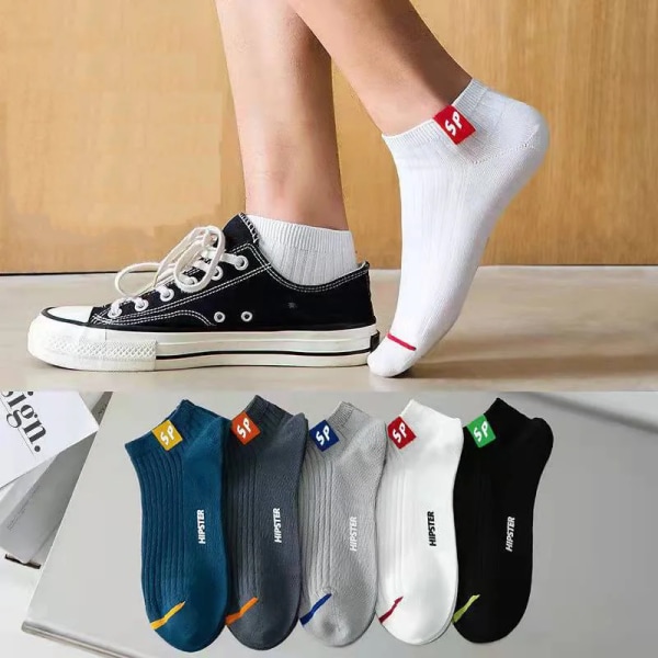 5 Pairs of High Quality Men's Socks Striped Thickened Autumn and Winter Mid-tube Socks New Men's Socks Sports Cotton Socks