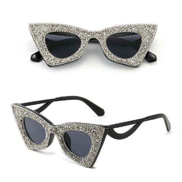 Womens Party Rhinestone Sunglasses Shades Gorgeous Cat Eye Sunglasses Plastic
