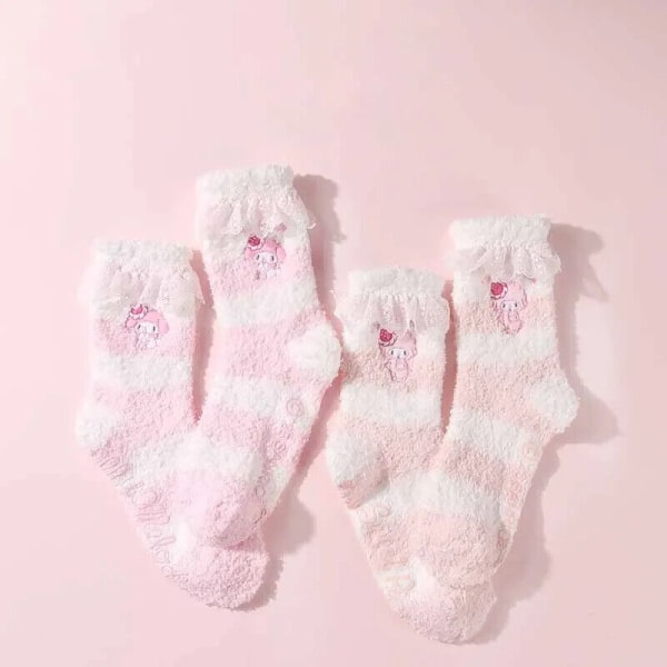 Sanrio Cinnamoroll My Melody Kuromi Pochacco Home Floor Socks Plush Stockings