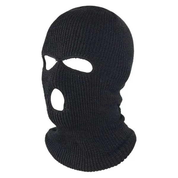 Full Face Cover Ski Mask Hat 3 Holes Balaclava Mask Hat Winter Cover Windproof Knit Beanies Bonnet Winter Warm Unisex Caps