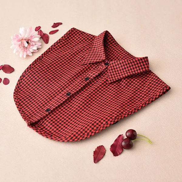 29 Styles Womens Detachable Fake False Collar Solid Color Retro Plaid Check Chiffon Half Shirt Blouse Adjust Clothes Accessories