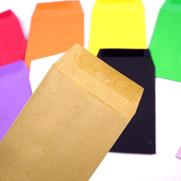 Colorful Kraft Paper Bag Mini Envelope Gift Bags Candy Bags Snack Baking Package Gift Wrap Bag 50Pcs/lot