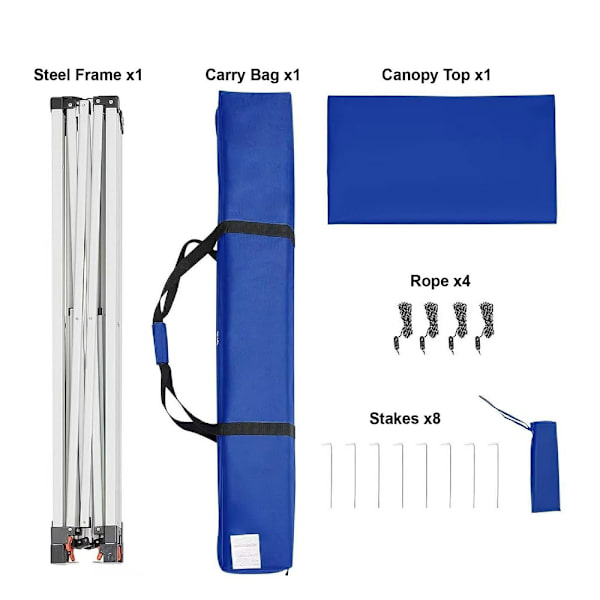 Trail Instant Slant Leg Canopy, Blue, 10 ft x 10 ft