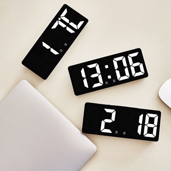 Lighting Number Clock Night Light Alarm Clock LED Digital Electronic Clock.Large