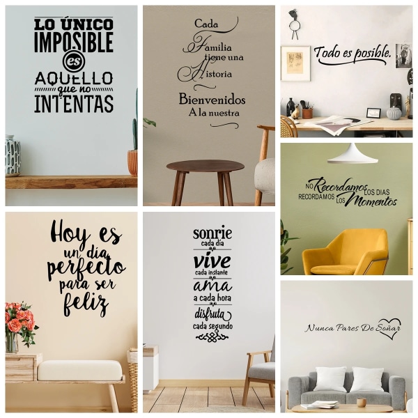 1pc Modern Motivational Phrases Wall Art Stickers Pvc Material For Living Room Bedroom Wall Stickers Waterproof Wallpaper