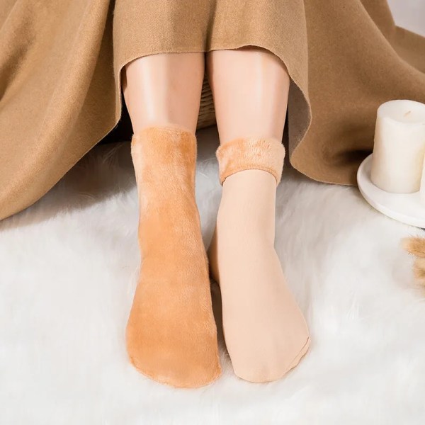 3 Pairs/Set Women Hermal Cashmere Wool Socks Winter Thicken Warm Short Socks Nylon Snow Velvet Boots Warm Floor Socks