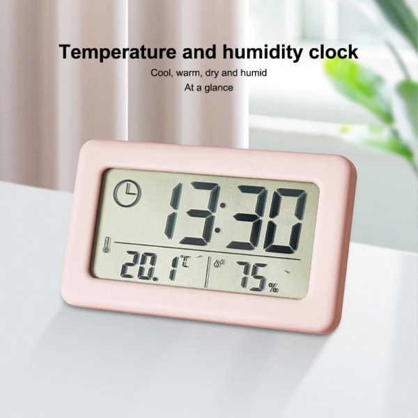 Digital Alarm Clock Electronic Digital Desktop Clock Desk Table Bedroom Temperature Humidity Simple And Portable Mini Clocks