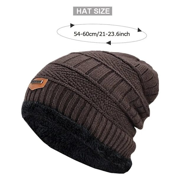 Mössor Herr Vintermössa Kvinnor Stickade Mössor För Herr Keps Vinter Beanie Kepsar Gorro Tjock Varm brättelös pälshuva Herr