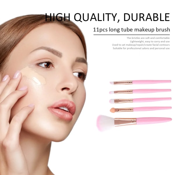 5Pcs Makeup Brushes Tool Set Cosmetic Powder Eye Shadow Eyebrow Foundation Blush Blending Beauty Brush Supplies