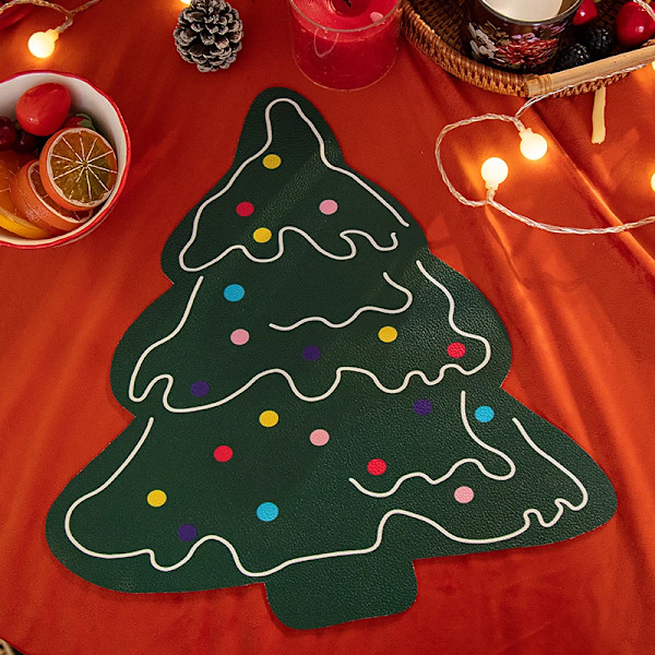 Absorbent Christmas Drain Pad Kitchen Drying Mat Dish Drainer Heat Insulation Placemats Xmas Desktop Decorations New Year 2024
