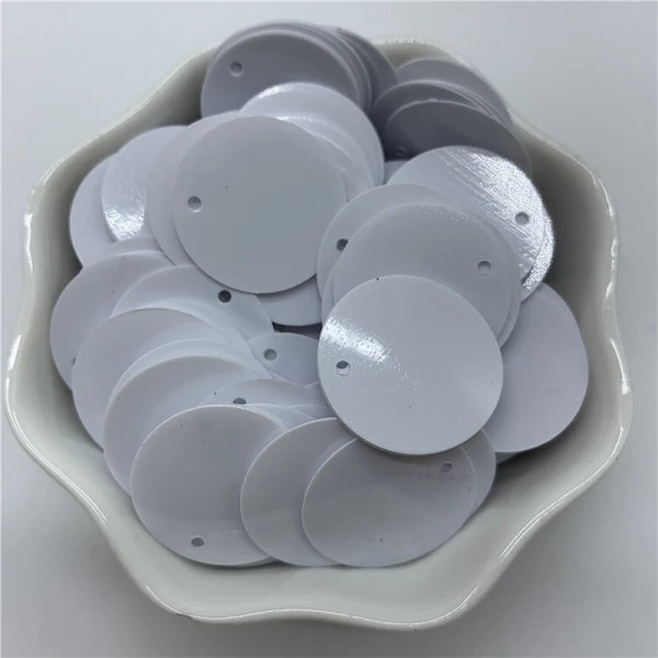 200pcs 20mm PVC Flat Round loose Sequins with 1 side hole Paillettes sewing Wedding Craft Accessories DIY Pendant Sequin Trim
