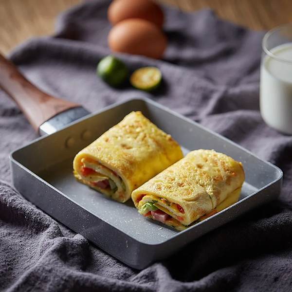 Pan Tamagoyaki Omelette Black Non-stick Pan Fry Egg Pan Pancake Kitchen Pot Use for Gas Cooker