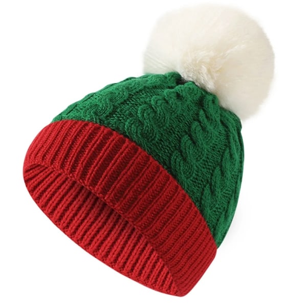 Children Santa Claus Wool Hat Kids Winter Party Beanies Crochet Warm Skullies Boys Girls Plush Knitted Hats Cap