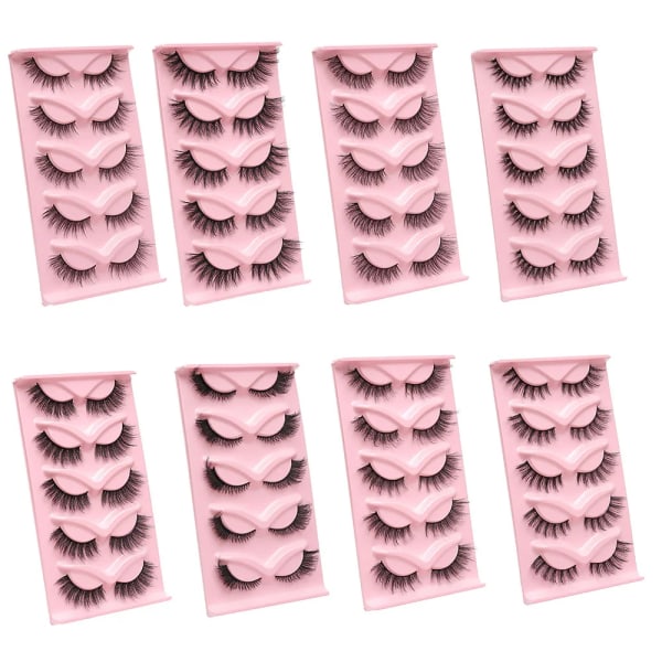 Mink Lashes 5 Pairs Dramatic 3D Mink False Eyelashes Natural Fluffy Fake Lashes Reusable Makeup Messy Cilios Faux Cils