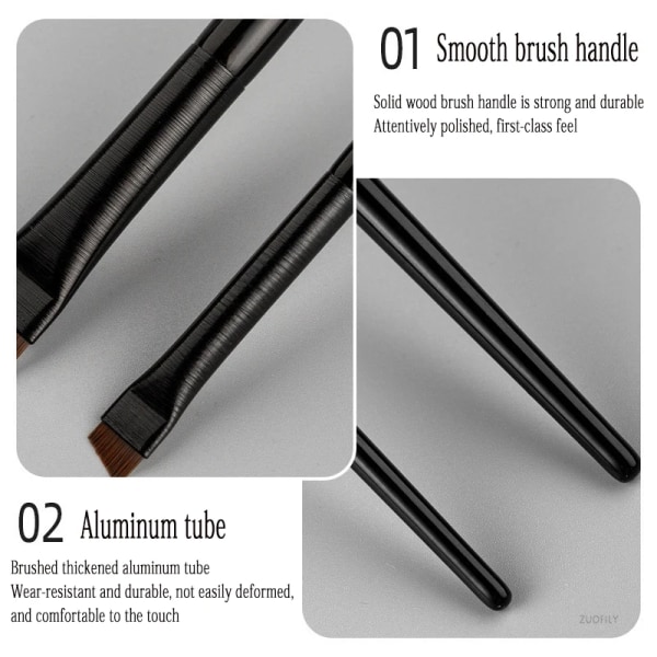Thin Eyeliner Makeup Brush Set Fine Liner Brushes Professional Angled A101 Eyebrow Brush High Quality Brow Contour Makeup Tool