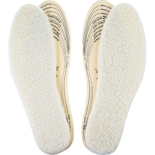 Sheepskin Insoles Soft Warm Winter Thick Inner Soles Sheep Wool Shoes Boot Pad