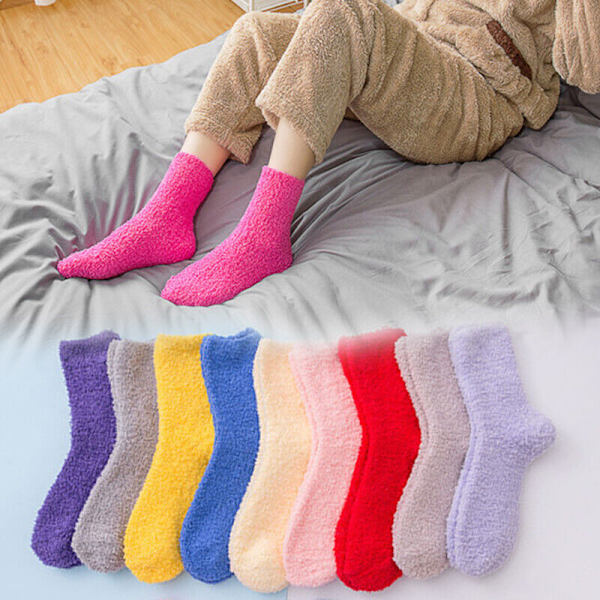 1Pair Warm Thick Socks Womens Lady Sock Plush Fluffy Cozy Winter Fuzzy Bed Floor