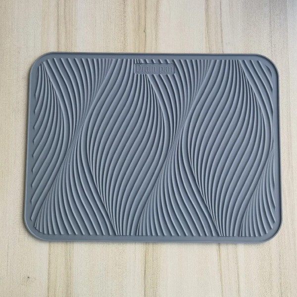 Square Silicone Dish Drying Mat Heat Resistant Draining Tableware Dishwaser Durable Cushion Pad Dinnerware Table Mat Placemat
