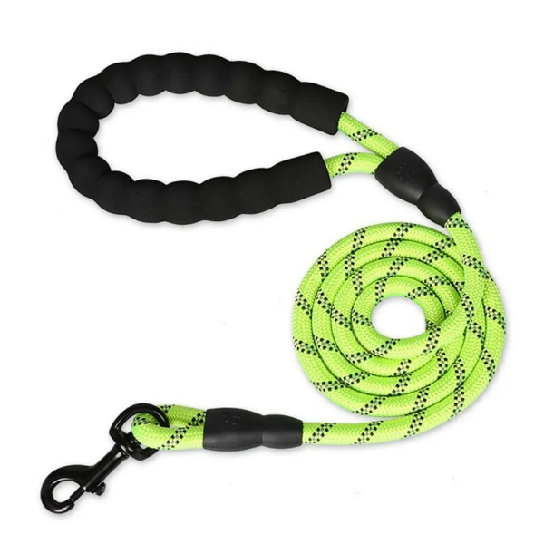 Pet Leash Reflective Strong Dog Leash 1.5M Long With Comfortable Padded Handle Heavy Duty Training Durable Nylon Rope Leashes