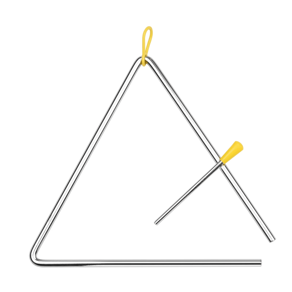 Triangle Bell Triangolo with Metal Mallet Idiophone Steel Toddle Kid Rhythm Learning Early Education Musical Instrument Triangle