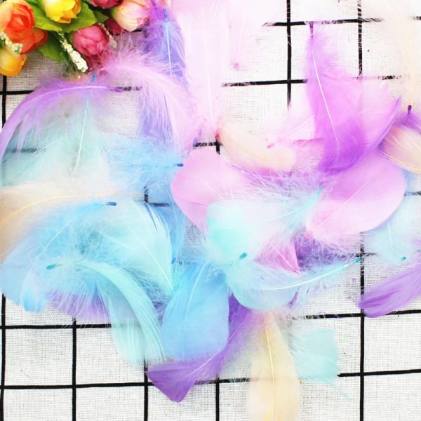 Soft Fluffy Plume 100pcs 4-8cm 8-12cm Floating Goose Feather DIY Small Feathers Festival Party DIY Craft Wedding Decoration