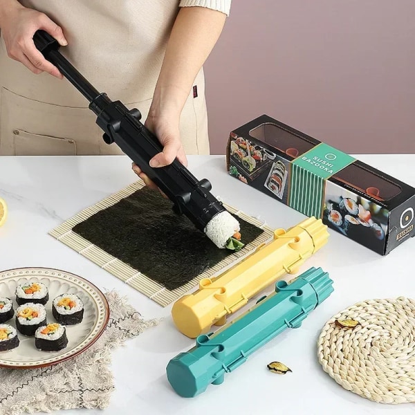 Striped Sushi Mold Sushi Rocket Launcher Mold Sushis Making Machine Kitchen Supplies Vegetable Meat Roll Sushi Making Tool Set