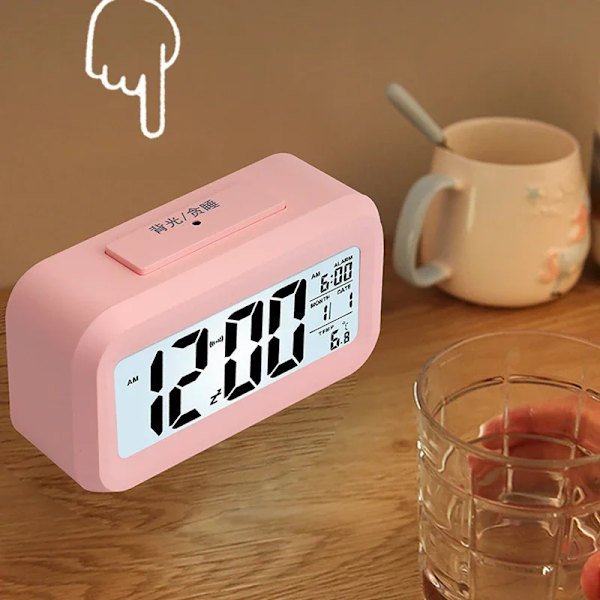 Desk Digital Clock Table Electronic Clock Sound Control Backlight 12/24 Alarm Clock Ringtones Bedrooms Bedside Kids Home Decor