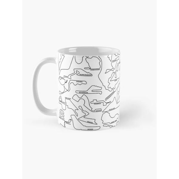 F1 Circuits Coffee Mug Cups Of Coffee Glass Mug