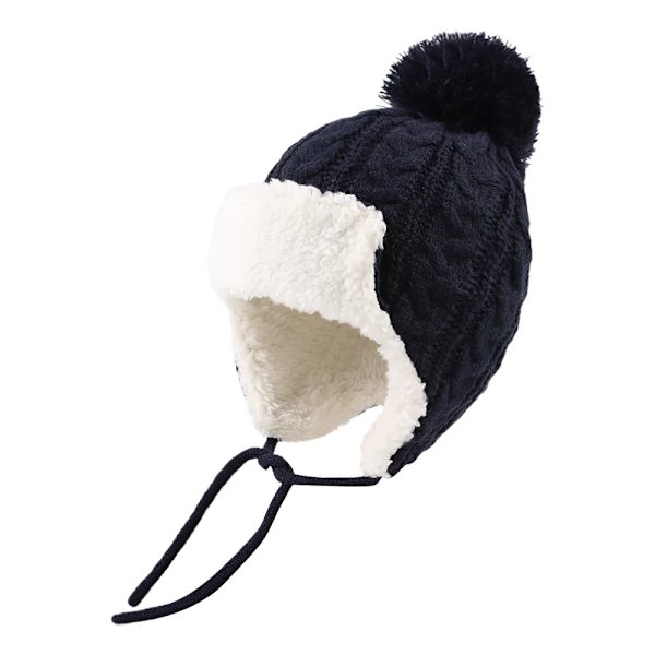 Winter Warm Hat For Kids Boy Girl Earflap Beanie Newborn Fashion Cap With Pompom  Autumn Baby Cover Ears Cap Suit For  0-8 Years