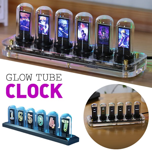 New EleksTube RGB IPS Nixie Tube Clock Glow Customized Dial Styles Display Gift