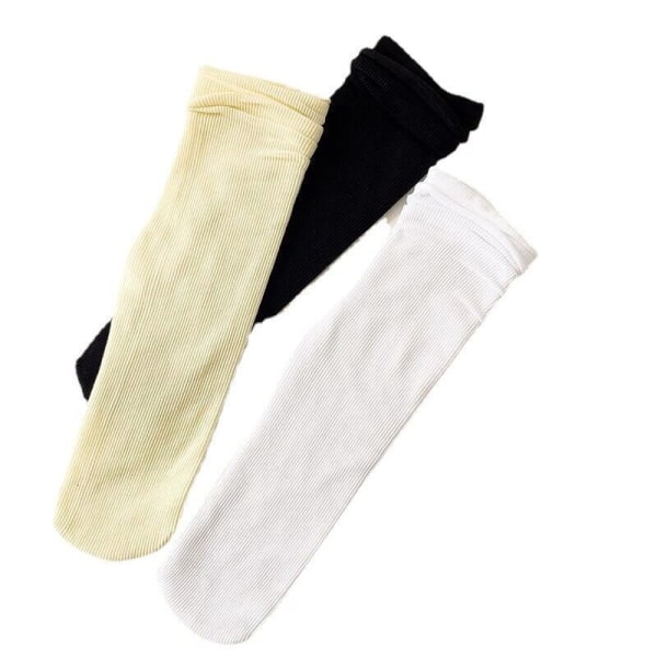 5 Pairs of women's mid-tube stockings summer light solid color velvet stockings