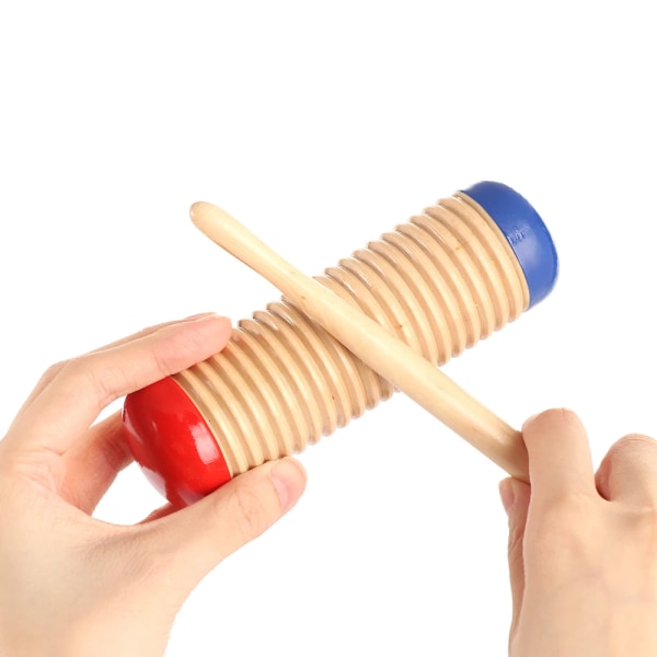 2023 Musical Instrument Rhythm Toy Wooden Guiro Music Toy for Baby Kid Child Early Educational Toys Tool Percussion with Mallet