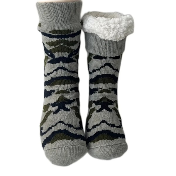 Winter Socks Mens Thermal Leopard Warm Short Plus Velvet Soft Non Slip Fluffy Floor Fuzzy Sock Male Camouflage Gift 2023 New In