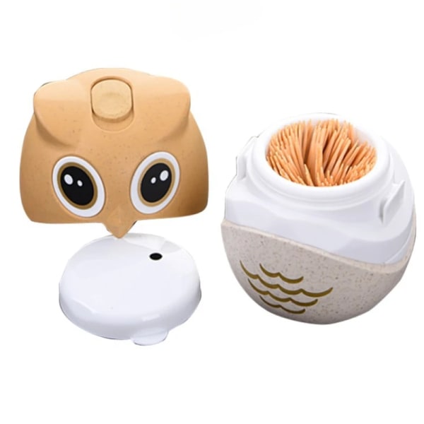 Toothpick Holder Container Cute Owl Shape Home Table Toothpick Dispenser Hotel Restaurant Bar Tooth Pick Storage Box Organizer