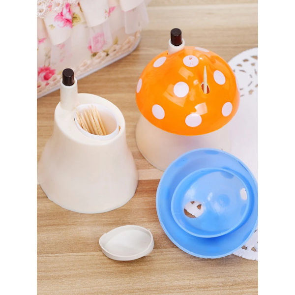 Mushroom Toothpick Box Toothpick Container Toothpick Bottle Creative Cute Press Type Automatic Toothpick Box