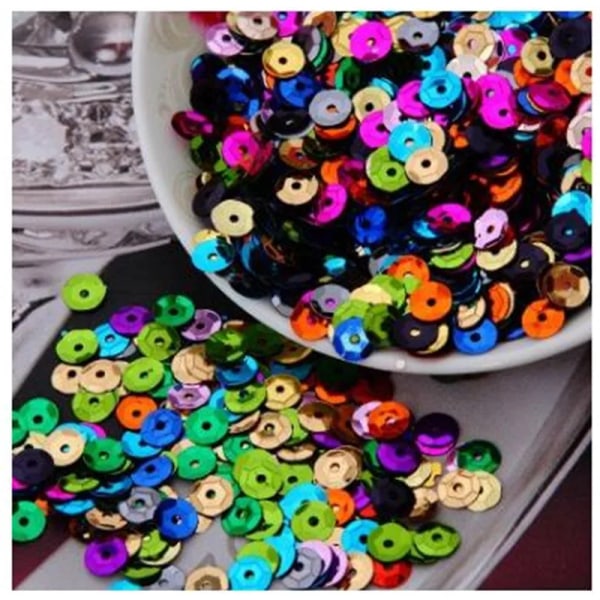 20g/Lot Multi Size 4mm/5mm/6mm Sequin PVC Round Cup Sequins Paillettes Sewing Wedding Crafts, Women Garments Accessories