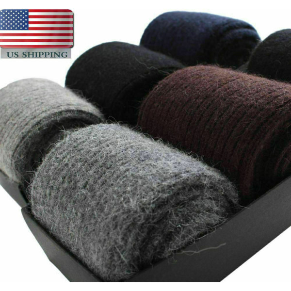 3Pairs New Mens Wool Cashmere Thick Warm Comfortable Casual Socks BL