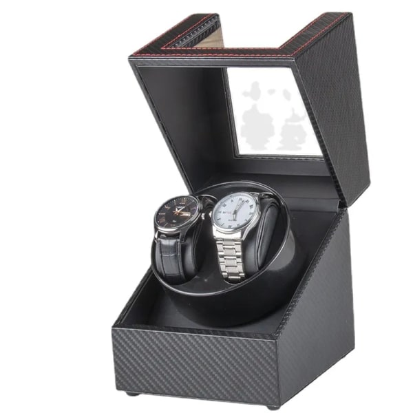 2 Watch Winders For Automatic Watches Usb Power Used Globally Mute Mabuchi Motor Mechanical Watch Rotate Stand Box Carbon Fiber