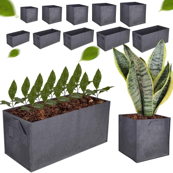 Felt Plant Strong Grow Bags Nonwoven Fabric Garden Planting Flower Potting Container Durable Growth Bags Breathable Container