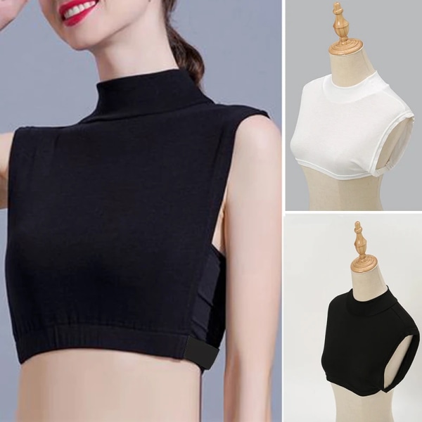 Elasticity Modal False Collars Turtleneck High Inner Neck Cover For Women Solid Square Detachable Neck Collar 2023 New Design