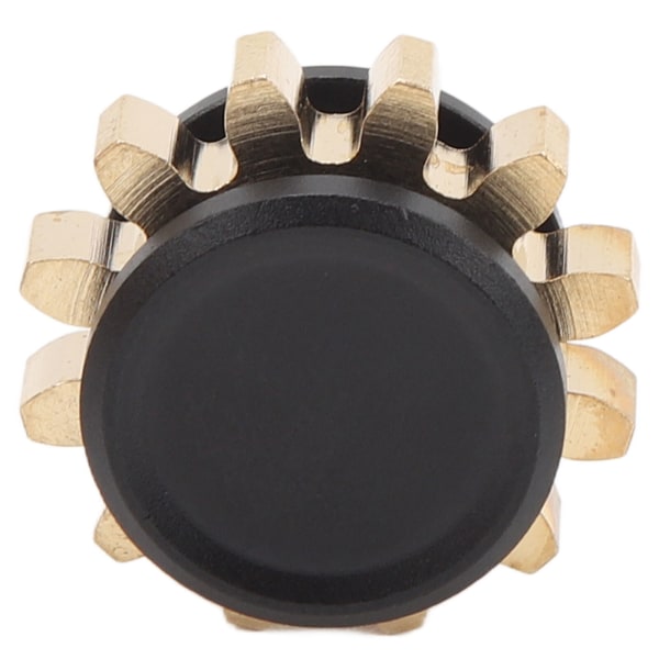 (Black) Gear Finger Toy Silent Portable Detachable Decompression Brass