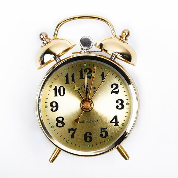 Horseshoe Loud Mechanical  Retro Manual Wind Up Vintage Metal  Alarm Clock