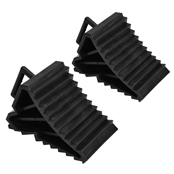 2Pcs Car Tyre Slip Block Tire Support Pad Hot Heavy Duty Wheel Chocks Handles for Car Trailer RV Rubber Wheel Blocks