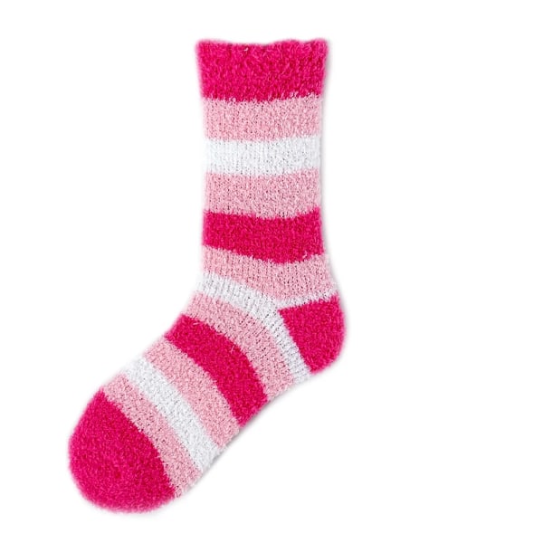 7 Pairs Women Sleep Socks Winter Warm Plus Size Coral Fleece Soft Medium Tube Floor Socks Pink Thick Internet Famous