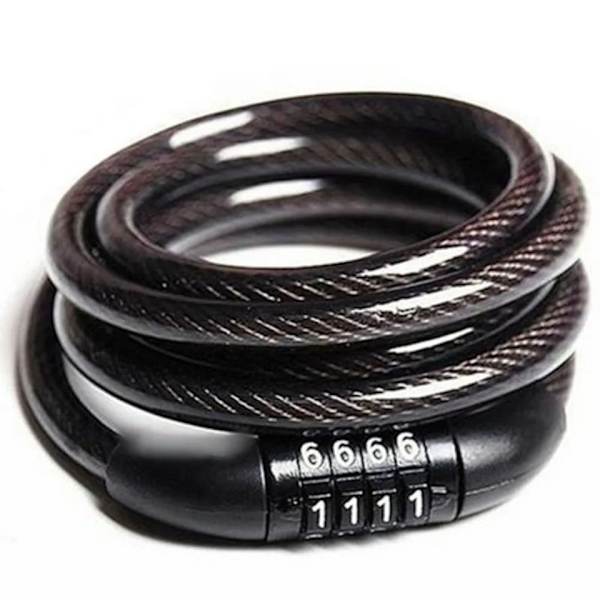4 Digit Bike Anti Theft Lock Chain Foldable Mini Cycle Folding Lock Bicycle Security Lock for Motorcycle Bicycle Steel Wire Lock